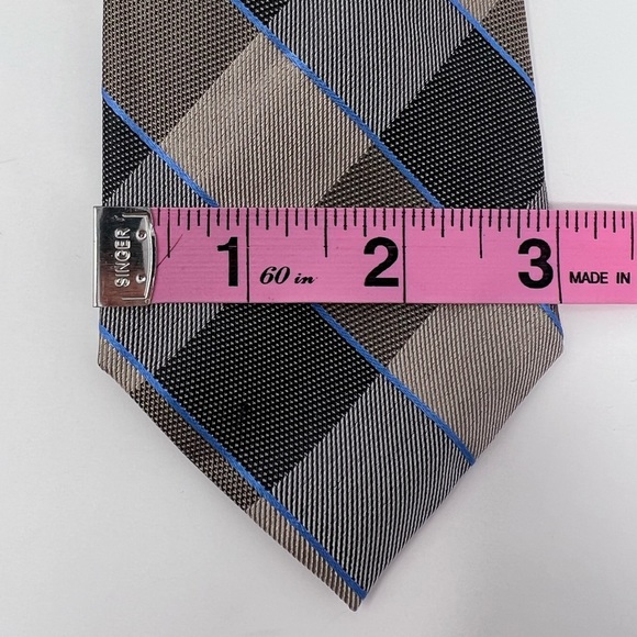 Chaps Neck Tie, plaid, checker, silk,‎ classic, preppy, dressy, office, work - Picture 7 of 7